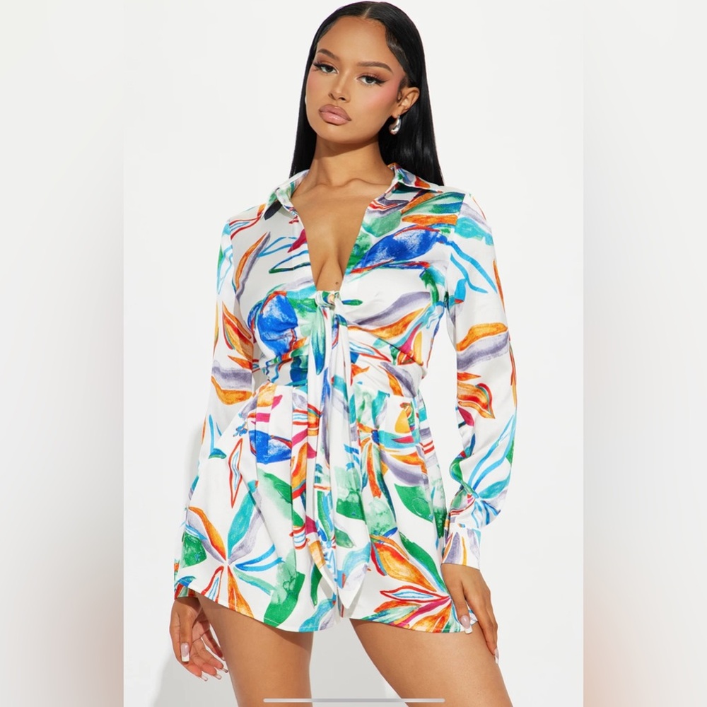 Fashion Nova Tropical Romper